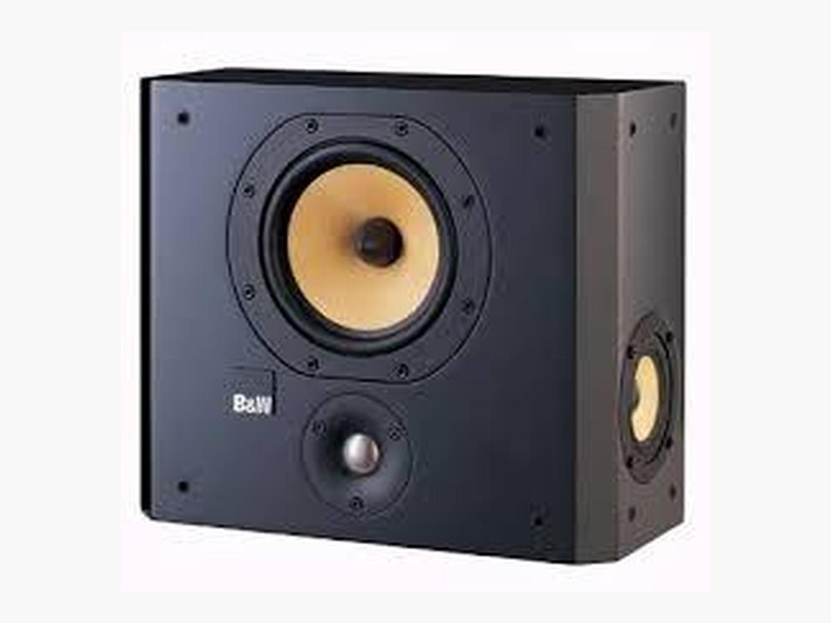 Bowers & Wilkins DS7BLK On-Wall Speaker with Nautilus Tube Technology Black Ash