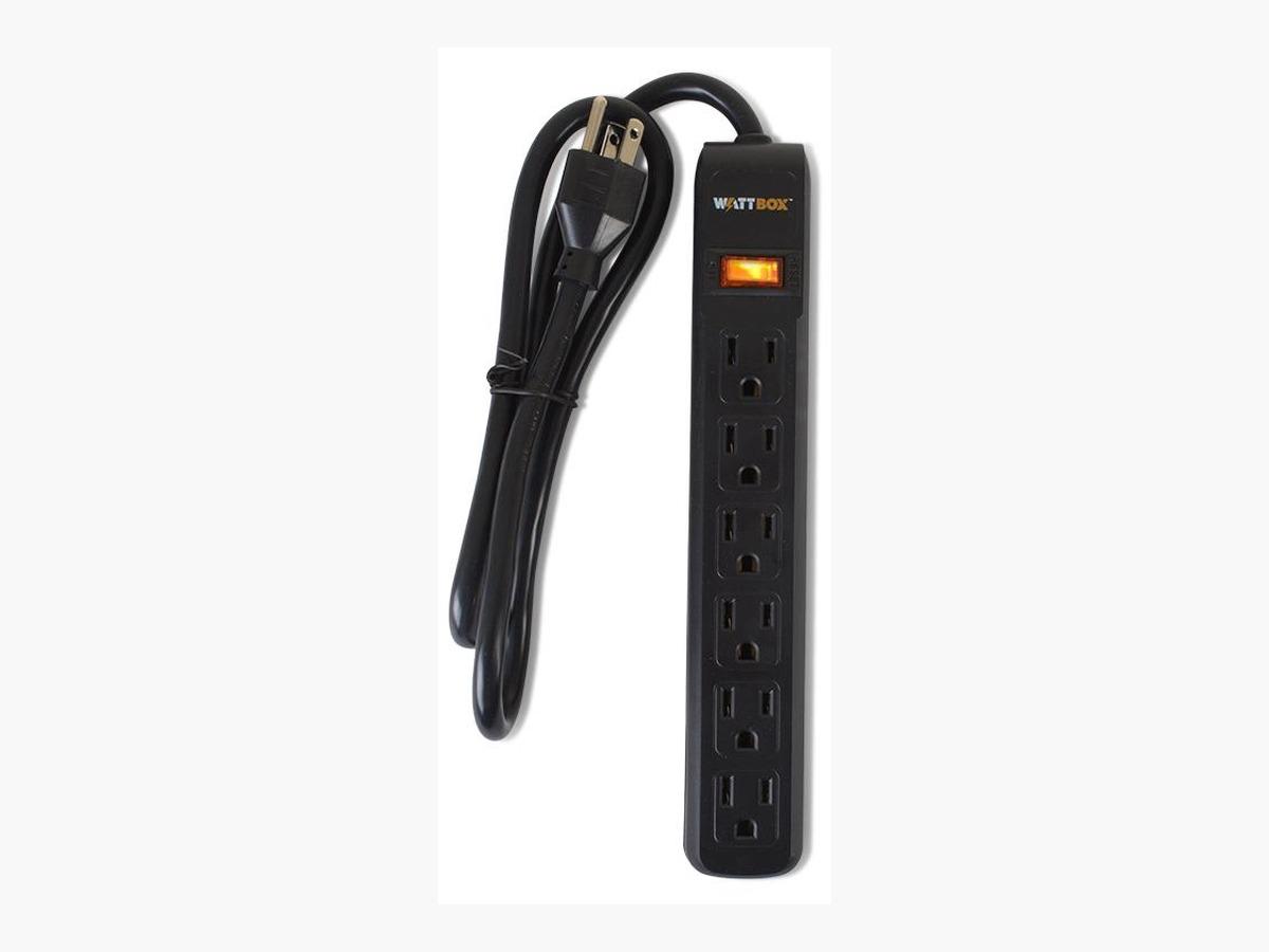 SNAPAV WattBox WB100PS6 - Compact 6-Outlet Power Strip Perfect for Tight Spaces